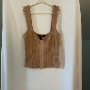 Forever 21 Tan Cropped Tank Size Small